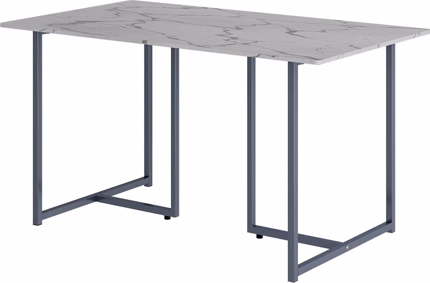 Tavolo da pranzo Vicco Merido Grigio/marmo-bianco 140 x 80 cm, Model 55286
