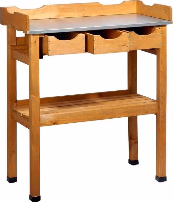 Scrivania in legno massello con cassetti - Marrone - Legno di rovere - 80 x 40 x 90 cm