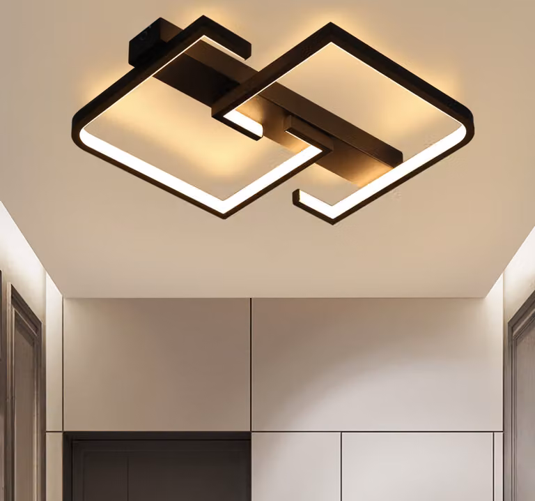 ZMH Lampada da soffitto LED Lampada da soffitto nera piccola Lampada da corridoio 19W Lampada da cucina in metallo Bianco caldo 3000K Lampada da camera da letto per corridoio Camera da letto Cucina
