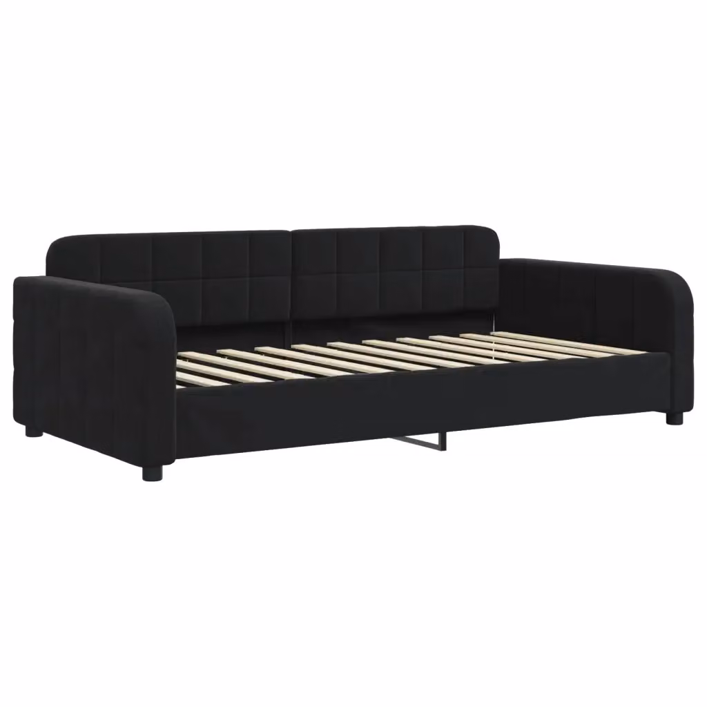 Letto da giorno moderno vidaXL in velluto nero per adulti – 2