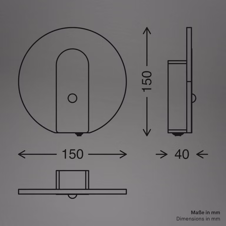 Briloner Applique da parete a LED Taro, Nero, Soggiorno / Sala da pranzo, Metallo, Moderno, Applique a LED