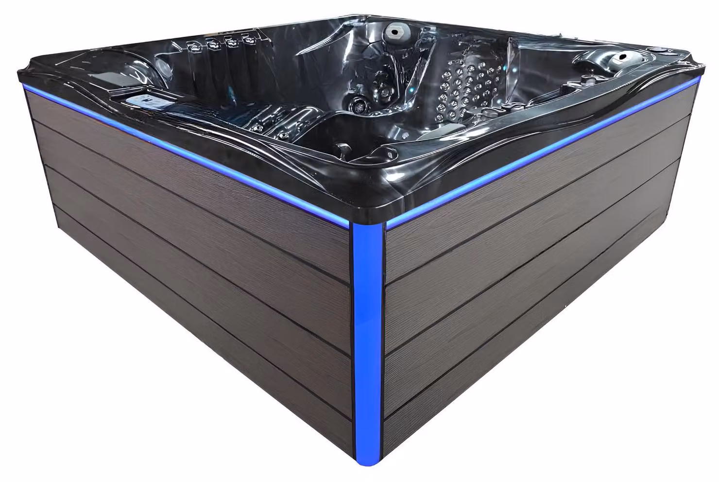 Outdoor Whirlpool Hydromassagewanne Massagebad Hot Tub Sprudelbad 230x230cm