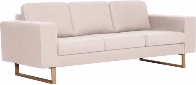 Divano | Divano da soggiorno | Sofa a 3 Posti in Tessuto Crema