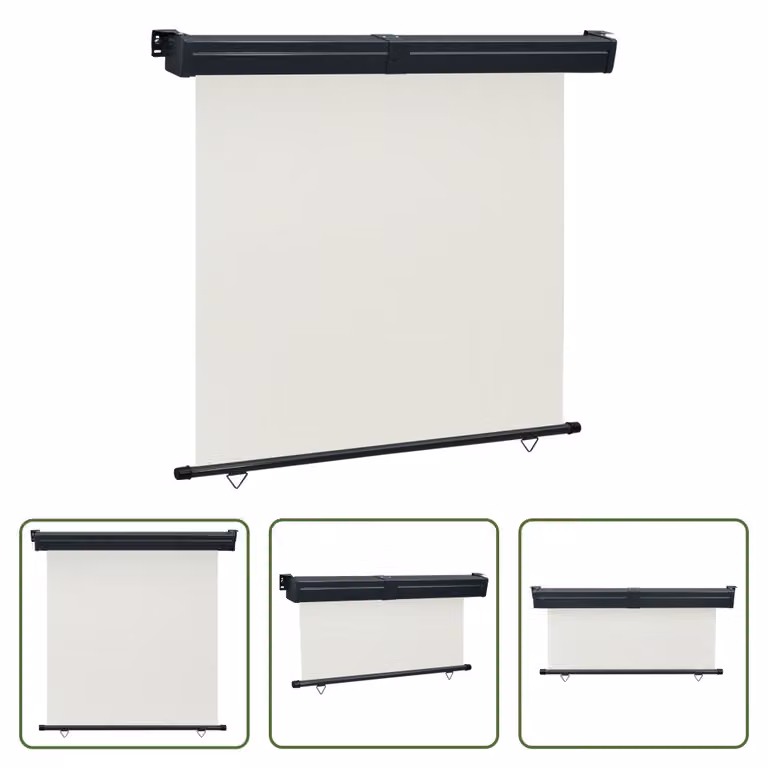 The Living Store Tenda da sole laterale per balcone 175x250 cm Crema