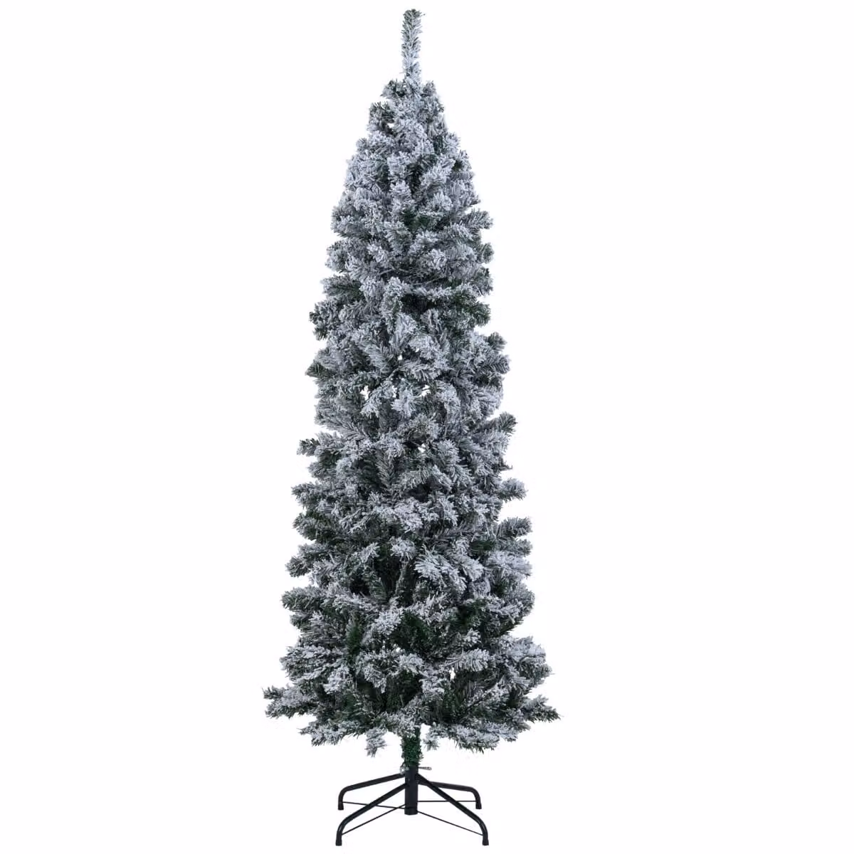 Albero di Natale Costway con Luci LED Verde, Altezza: 180 cm, Struttura in Metallo e PVC