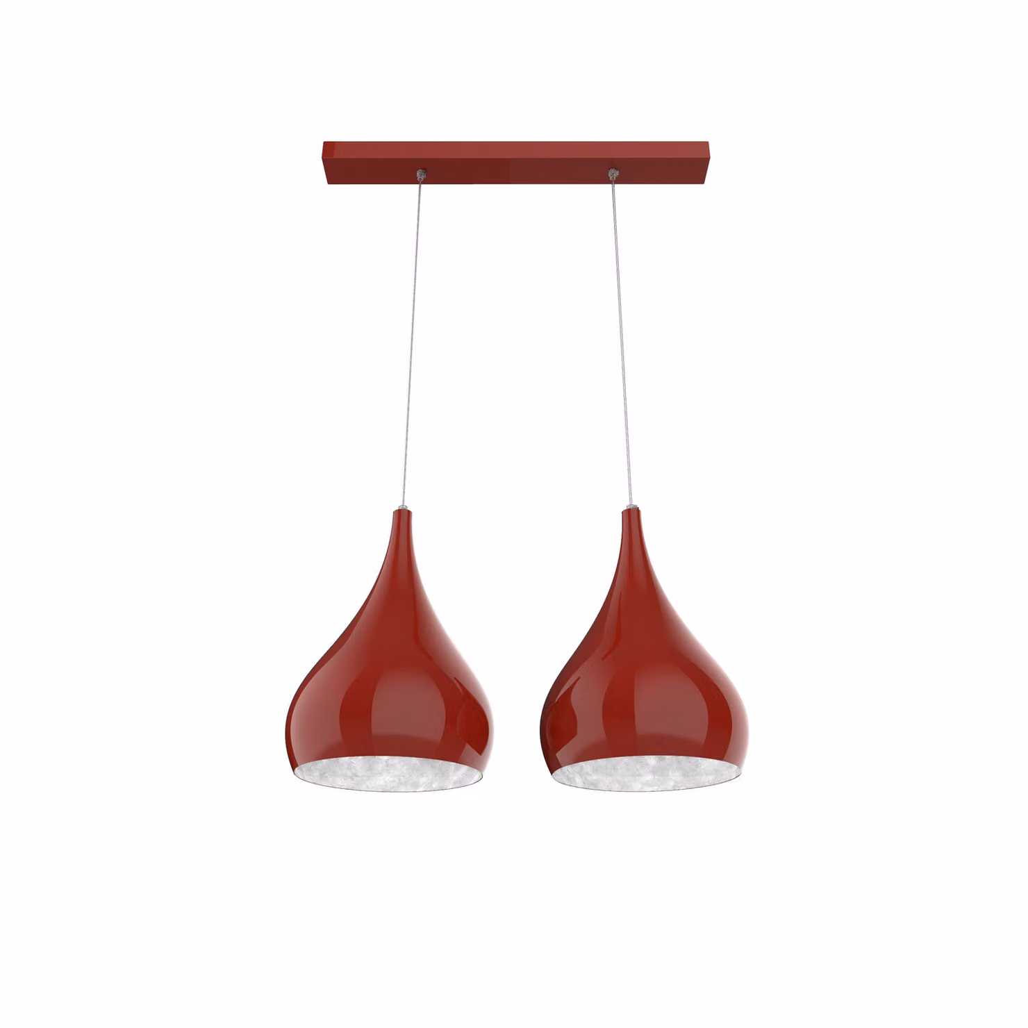 Lampada A Sospensione Calice Lineare X2 Bicolore Lucida