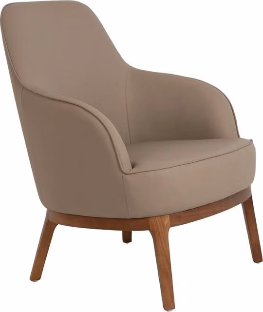 Poltrona in similipelle grigio tortora