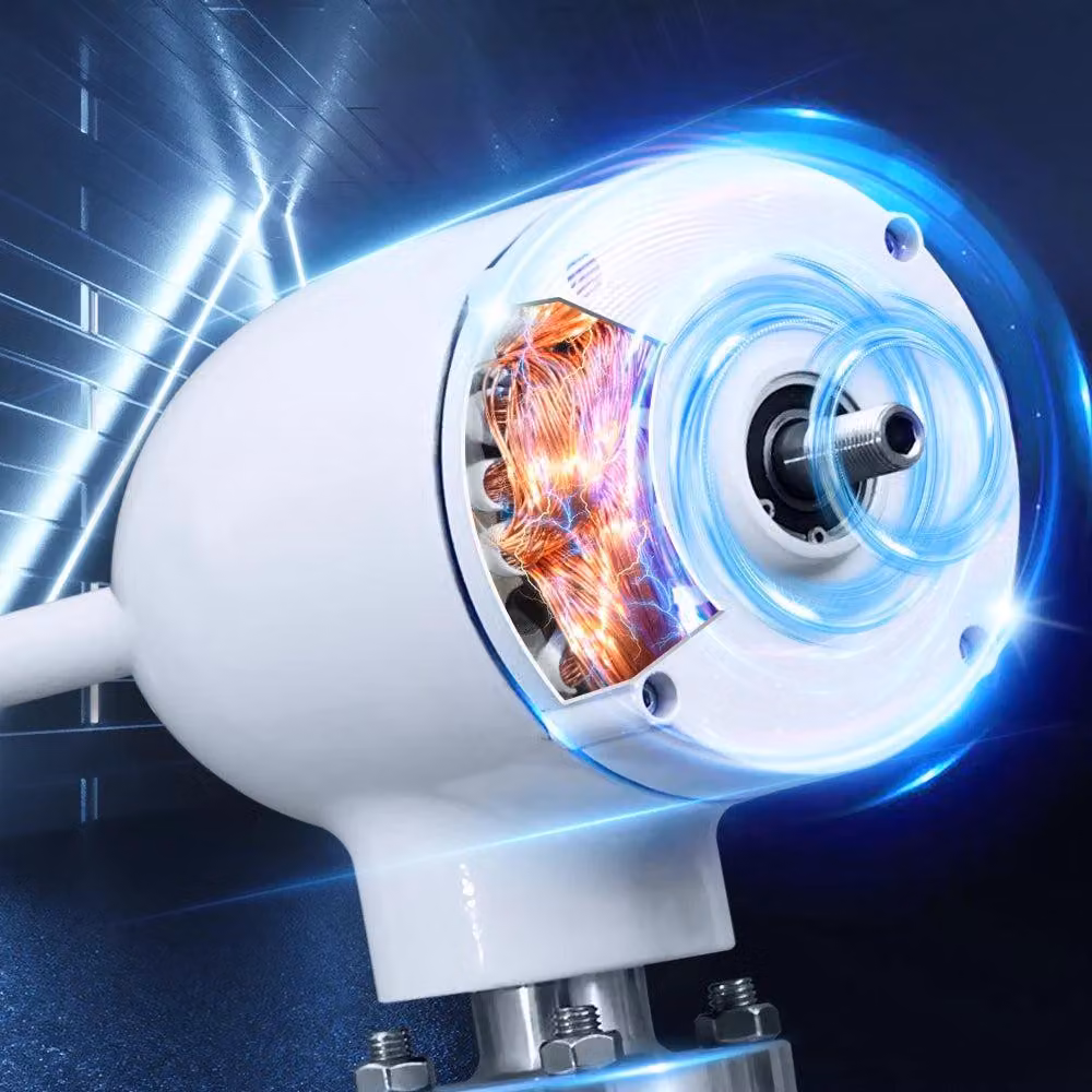 Turbina eolica - Turbina eolica - Generatore eolico - Energia eolica - 2000W - 24V - con controllo ibrido LCD