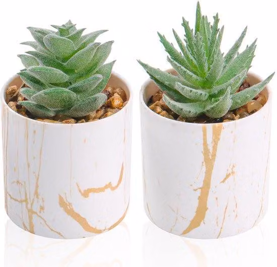 Mini decorazione in plastica a forma di pianta per la scrivania dell'ufficio