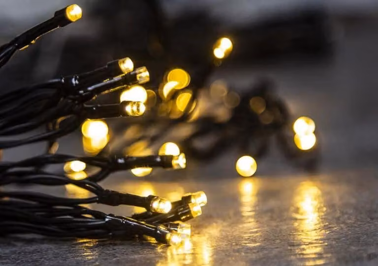 Catena luminosa MagicHome Natale CEIBO, 192 LED bianco caldo, 8 funzioni, timer, 3xAA, per esterni, illuminazione, L-14,30 m