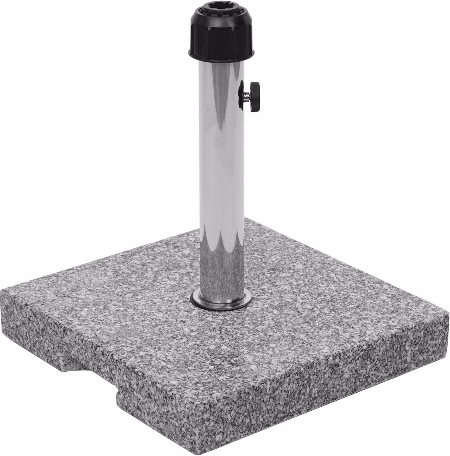 Supporto per ombrellone MCW-F92, supporto per ombrellone, granito ~ 23 kg, quadrato, grigio