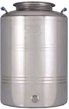 Fusto per olio in acciaio inox Maffei, colore argento, capacità 100 l