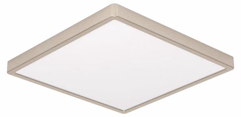 FUEVA 6 Apparecchio a plafone - L39 x L39 x H2,5 cm - nichel opaco - 17,5W incl. - IP20