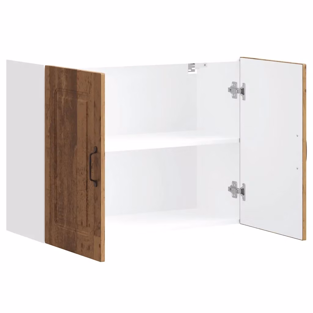 Pensile da cucina salvaspazio HELLOSHOP26 in legno composito marrone con finitura effetto legno anticato L/P/H: 80 x 31 x 60 cm – 2