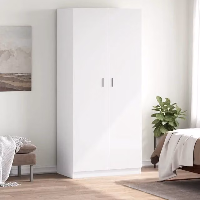 Armadio Bianco 90x52x200 cm in Legno Multistrato 800630
