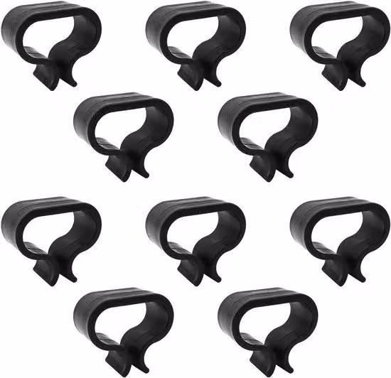 Set di fissaggio per terrazze - Antiscivolo - Per esterni - Nero - Elementi di fissaggio per terrazze - Mobili in rattan - 10 pezzi - Giunto - Grande - Sezionale - Clip di allineamento nere - Adatto per mobili da esterno.