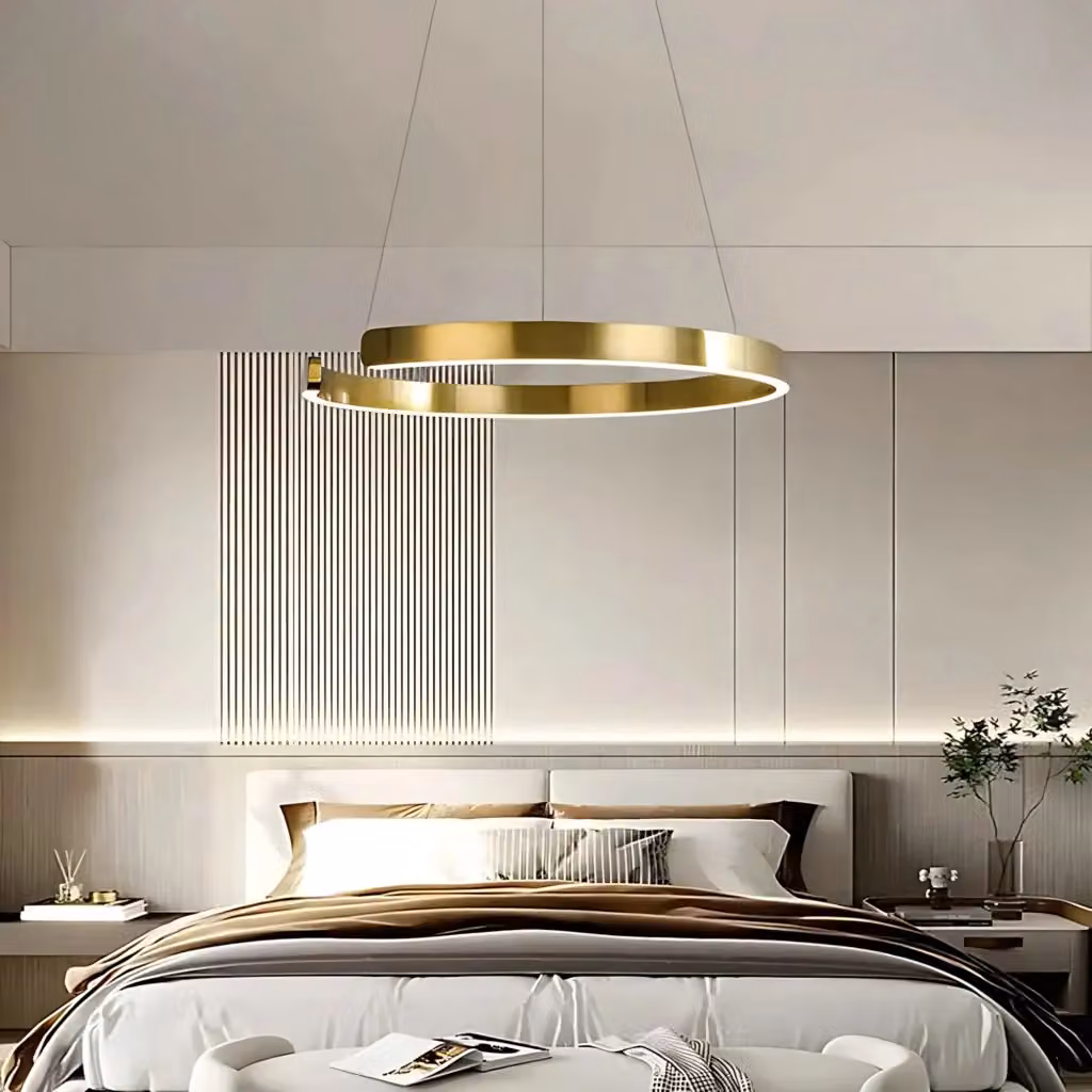 Lampada a sospensione LED Toolight Lhj053-cp1 C in metallo color oro/ottone con luce bianca calda per bagno e ambienti moderni – 2