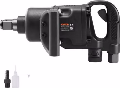 Chiave a percussione pneumatica VEVOR in alluminio nero da 1 pollice con coppia inversa di 2730 ft-lbs e impugnatura a D per riparazioni pesanti e meccanica professionale