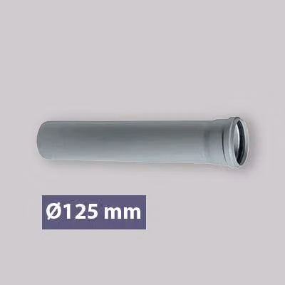 TUBO A INNESTO "BAMPLAST PP-TECH" Ø125 CON 1 BICCHIERE 3000 mm