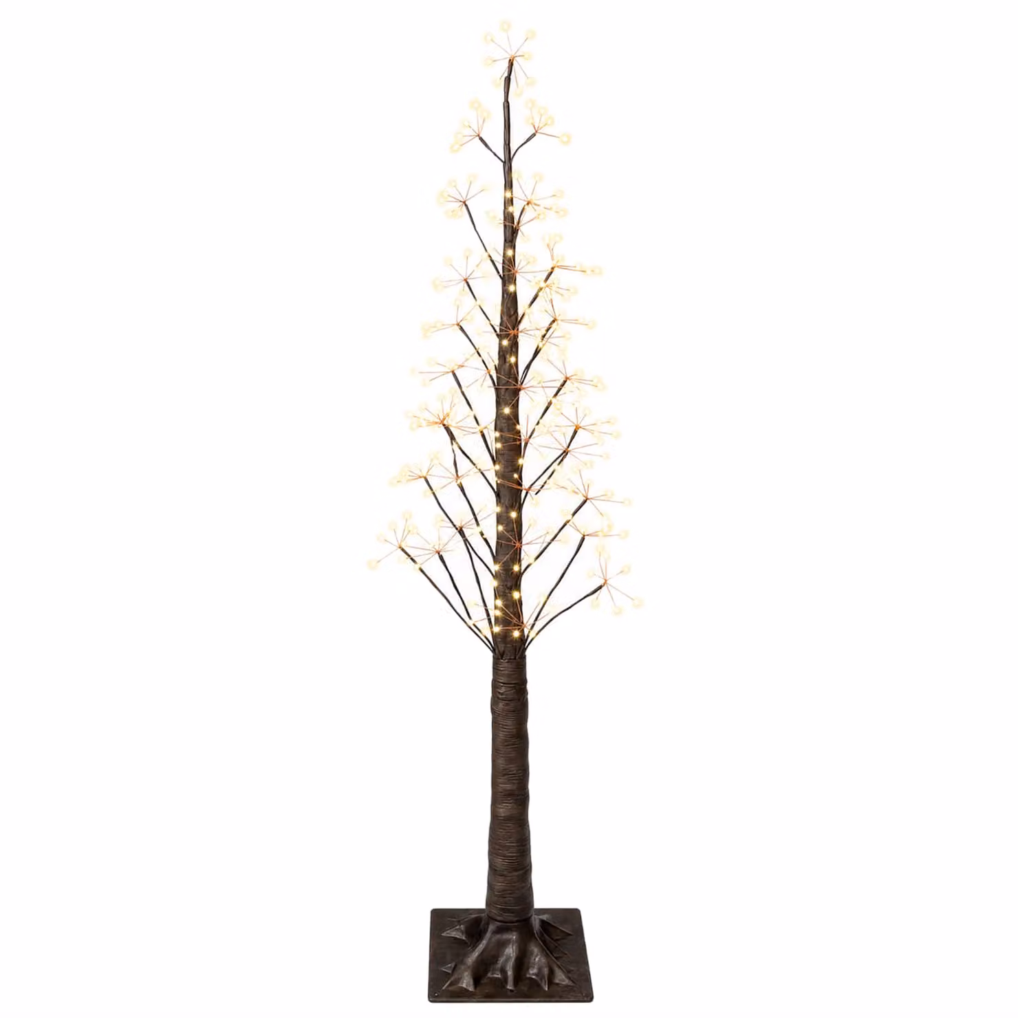 vidaXL Albero di Natale Starburst Marrone 150 cm Plastica 304 LED