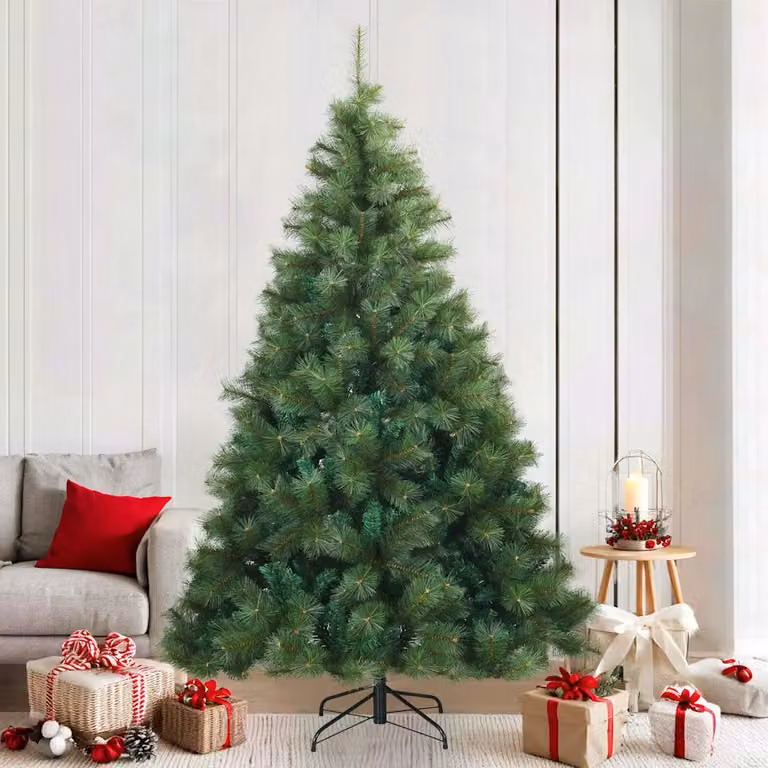 Albero di Natale Artificiale vidaXL Verde con Rami Pieghevoli, Altezza: 210 cm