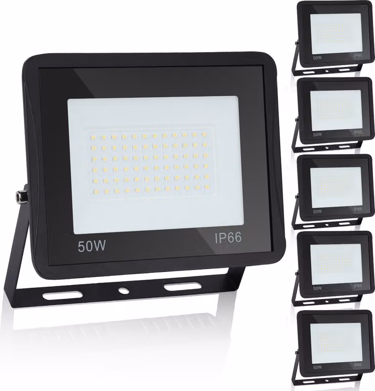 Jopassy 5X LED proiettore proiettore faretto 50W proiettore da costruzione lampada da esterno IP65 bianco caldo