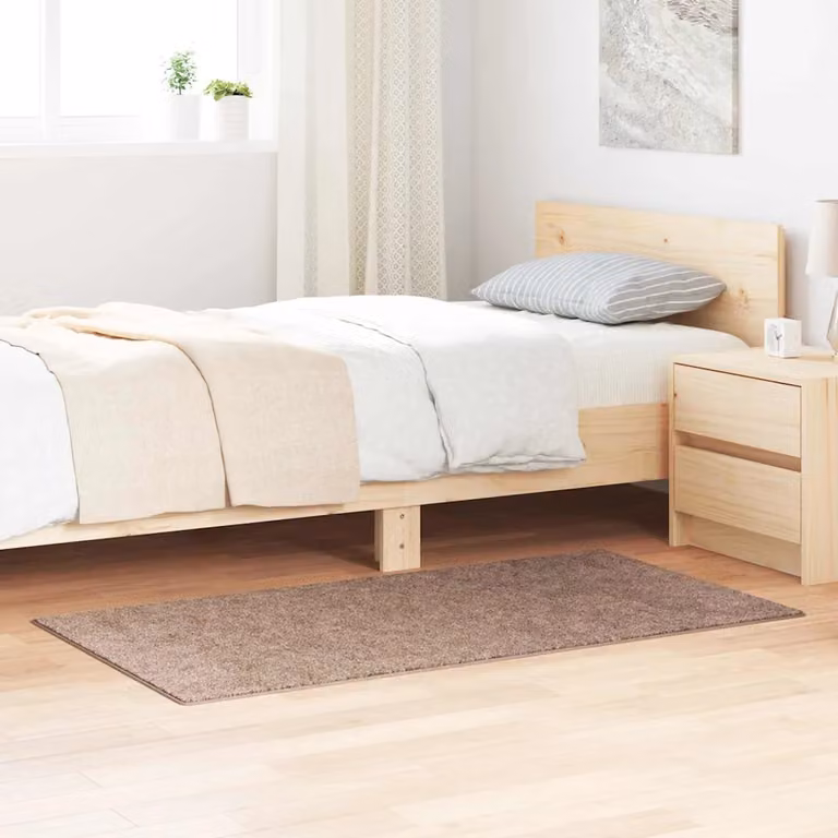 Tappeto Shaggy vidaXL Marrone Antiscivolo e Lavabile in Polipropilene L 80 x P 150 cm