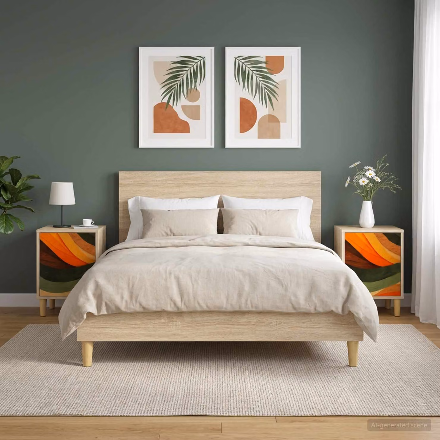 Set di 2 Armadi da Notte vidaXL BONN in Rovere Sonoma, L 36 cm x P 33 cm x H 50 cm