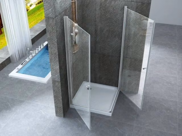 Box doccia in Cristallo 8 mm 2 porte Battenti Trasparente - Misura: 70x90 xh195