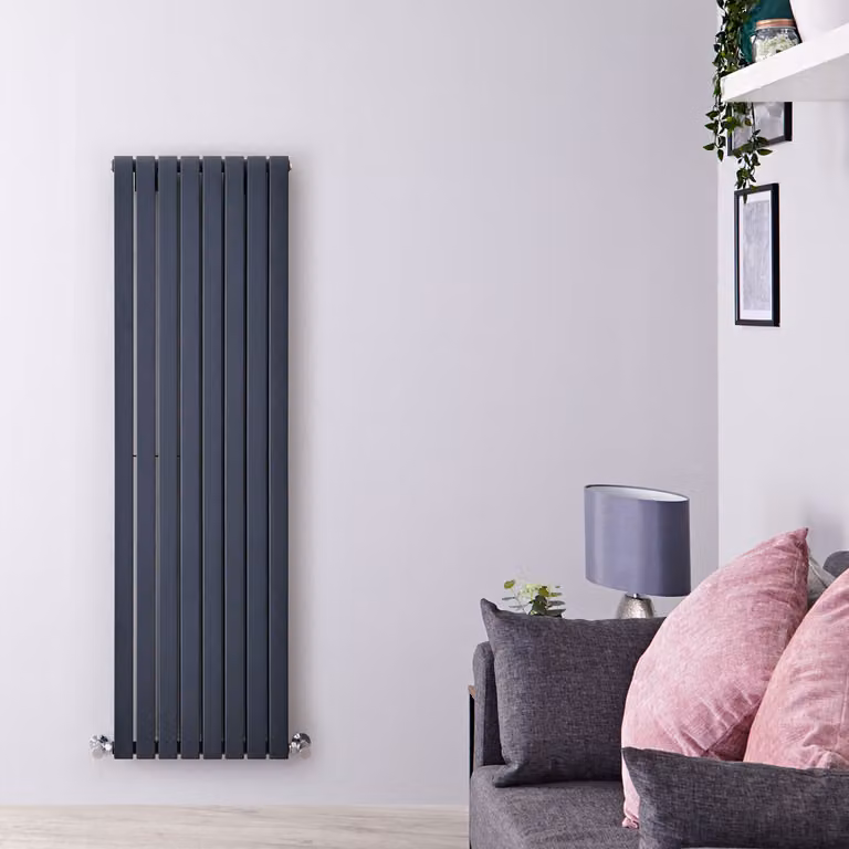 Radiatore Verticale Design Antracite 1600x472mm 1260W - Alta Resa - Sloane