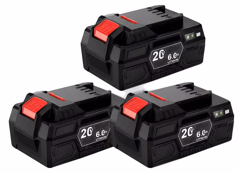 Batteria ricaricabile agli ioni di litio, capacità 6000mAh, compatibile con gli utensili Parkside, confezione da 3 pezzi