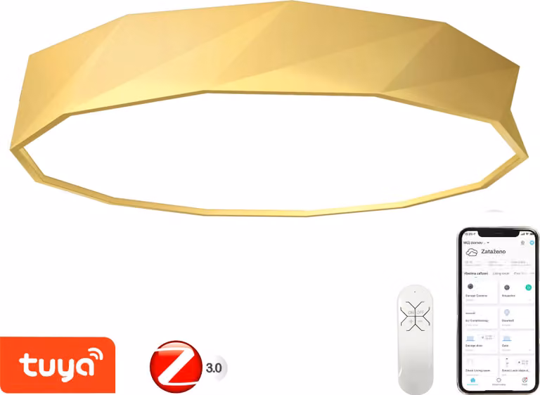 Immax NEO DIAMANTE Plafoniera intelligente 80cm W oro Zigbee 3.0
