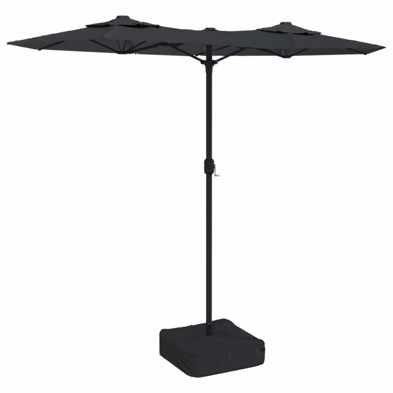 Ombrellone a Doppia Testa Antracite 316x145 cm