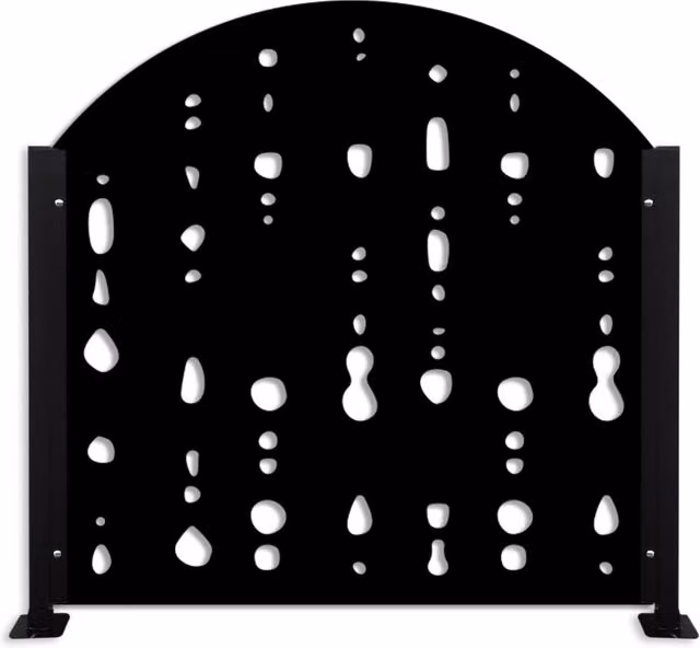 Ringhiera curva Signorbit modello MATRIX in PVC rivestito nero opaco L: 118 cm
