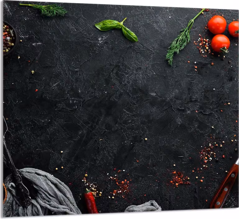 PIATTO IN VETRO PER CUCINA 65x60 ardesia