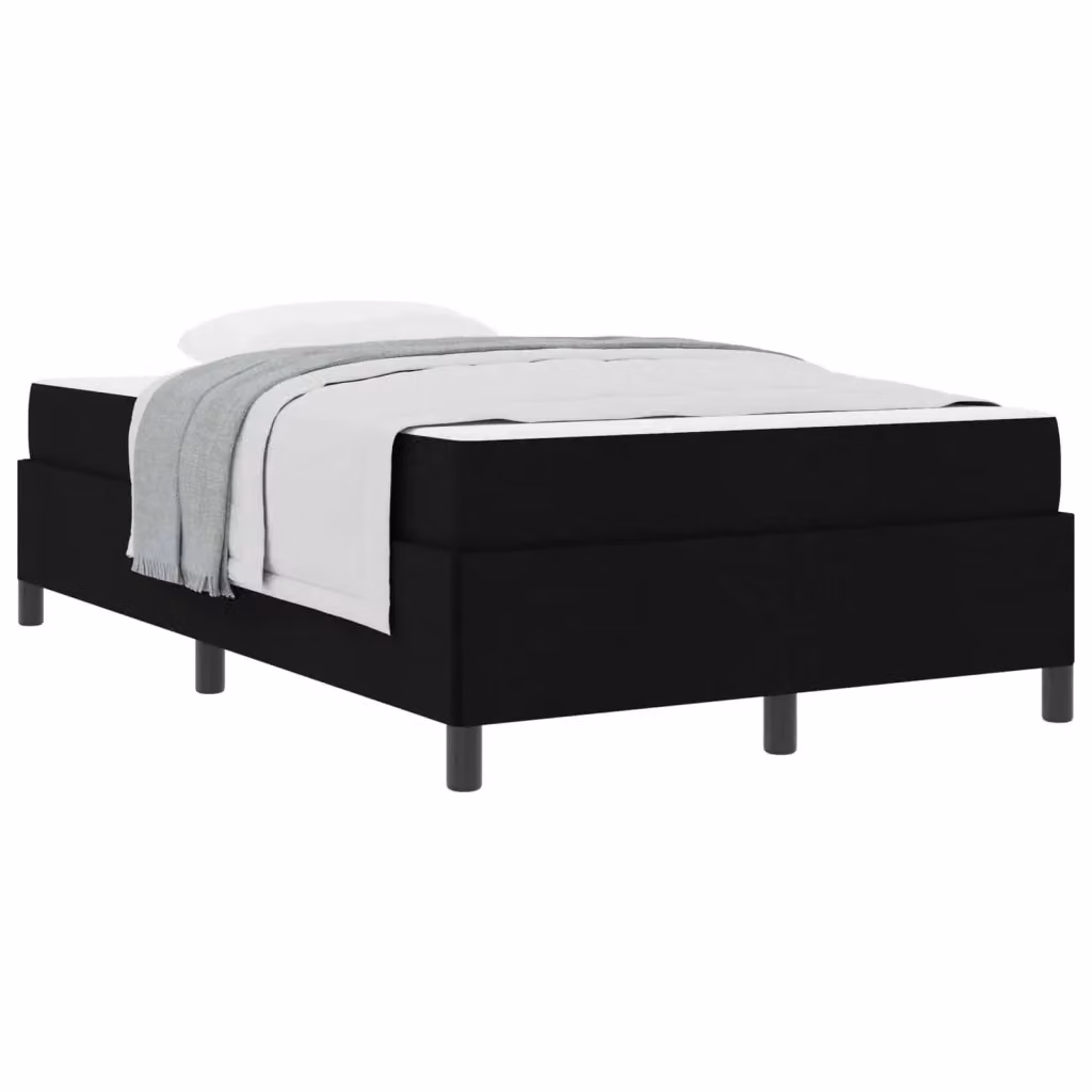 Letto a molle moderno vidaXL in tessuto nero L: 120 cm, P: 200 cm – 2