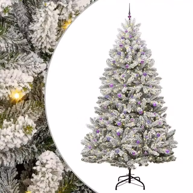 Albero di Natale Artificiale-Albero Natalizio con 300 LED Verde e Bianco 270 cm 218961
