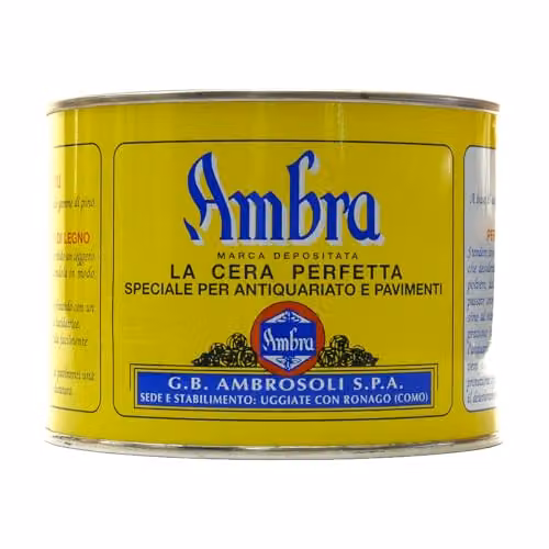 Cera Legno Ambra Solida Gialla  Ml 500   Ambrosoli
