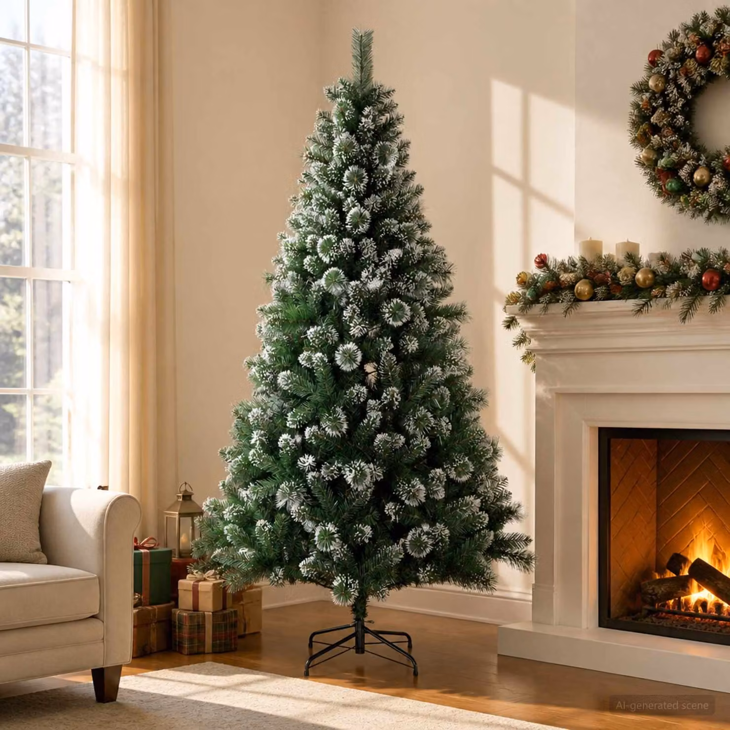 vidaXL Albero di Natale artificiale 240 cm PVC e Metallo Verde