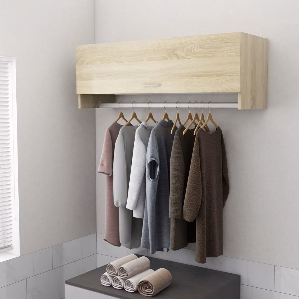 The Living Store Armadio rovere Sonoma 100x32,5x35 cm Materiale in legno