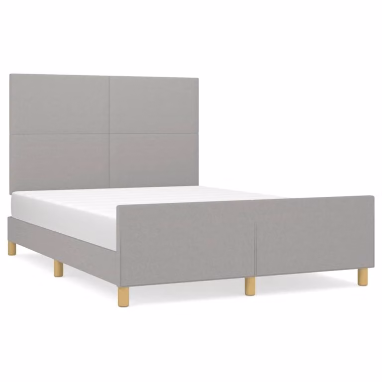 Giroletto senza Materasso Grigio Chiaro 140x200 cm Tessuto