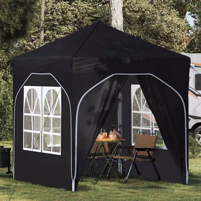 vidaXL Tenda per feste a pop-up in poliestere, Antracite, L/P/H: 192 x 192 x 245 cm