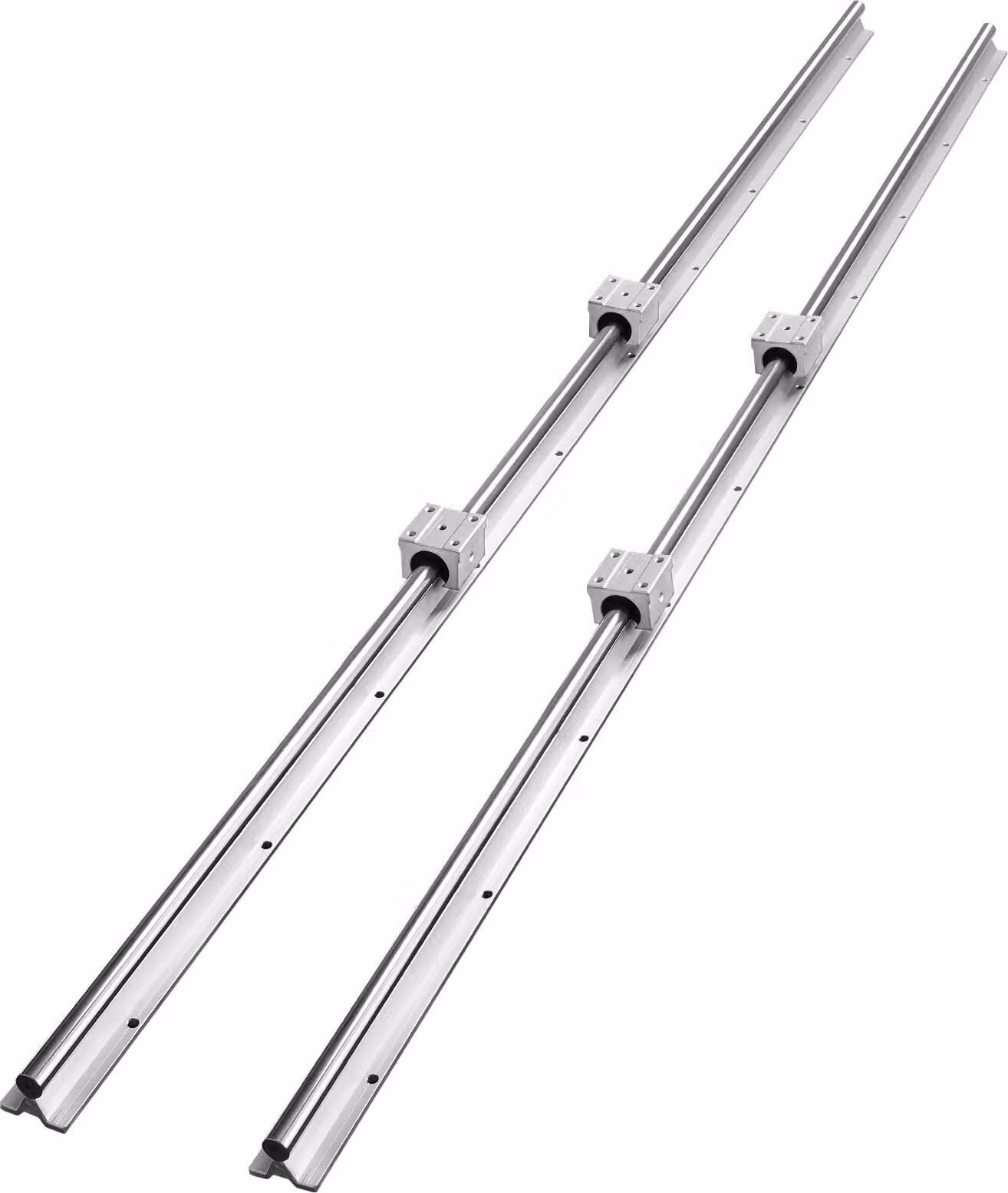 Guida lineare Guida lineare 2 pz. SBR20-1500mm Acciaio al carbonio Guida in alluminio con 4 pz. blocchi di scorrimento SBR20UU Cuscinetto lineare Blocco cuscinetto