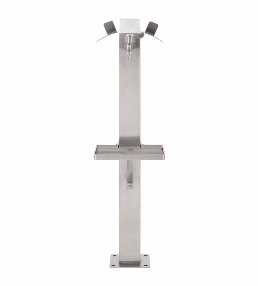 Fontanella a Colonna in Acciaio Inossidabile Quadrata 95 cm