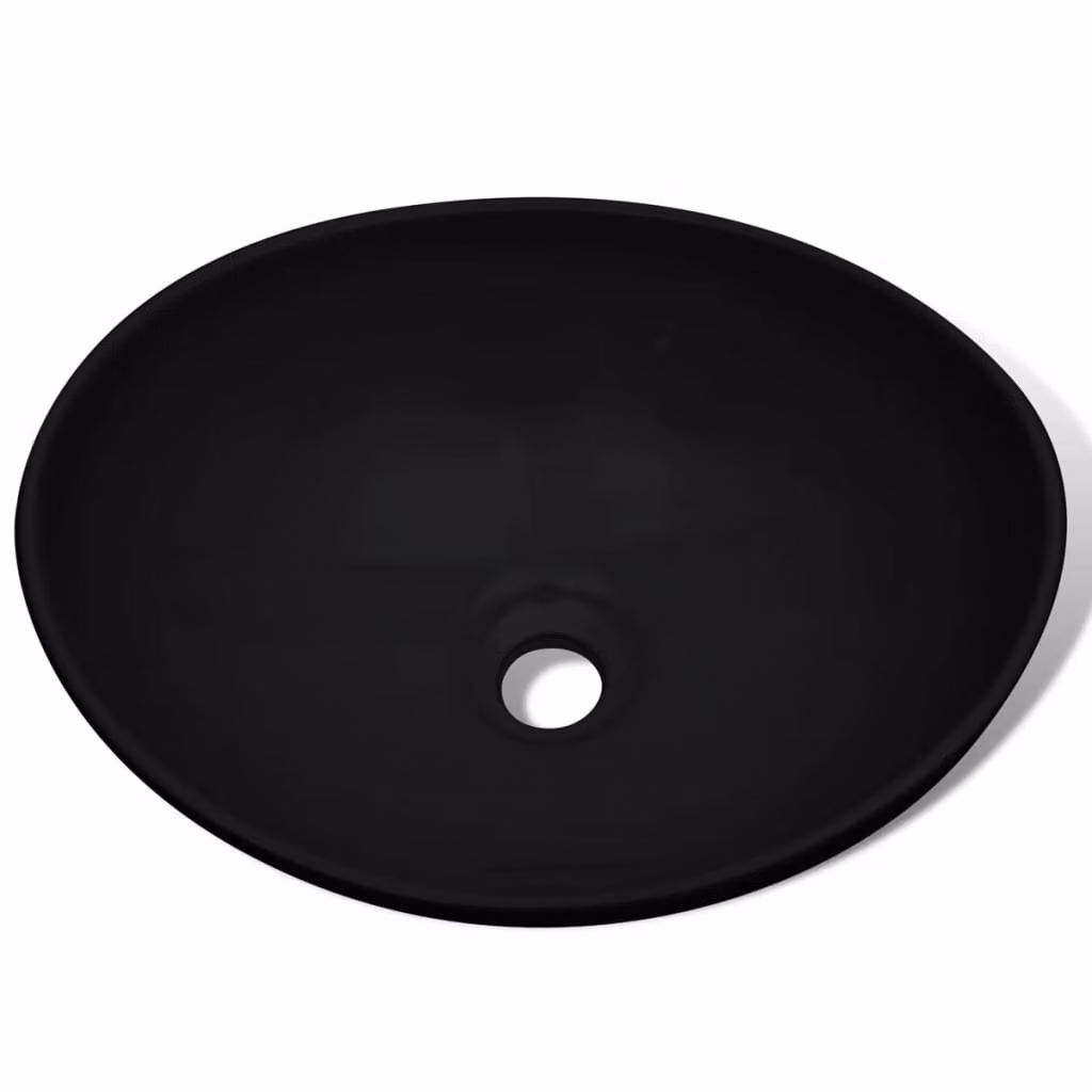 The Living Store Lavabo in Vetroceramica 40 x 33 cm Nero