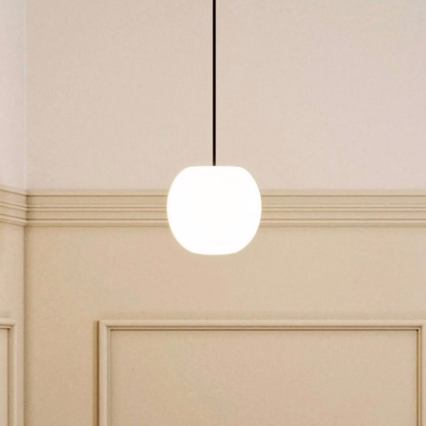Casablanca Lampada a sospensione Acai, dimmerabile, Bianco / Opale, Soggiorno / Sala da pranzo, Vetro, Lampada a sospensione