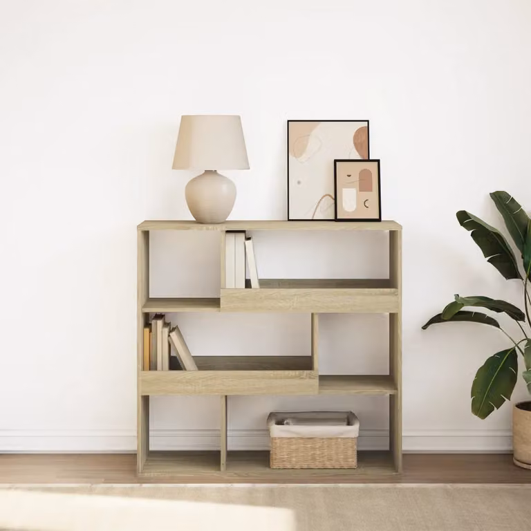 Libreria/Divisorio vidaXL in Rovere Sonoma, Colore Marrone/Beige, L 100 cm x P 33 cm x H 94,5 cm