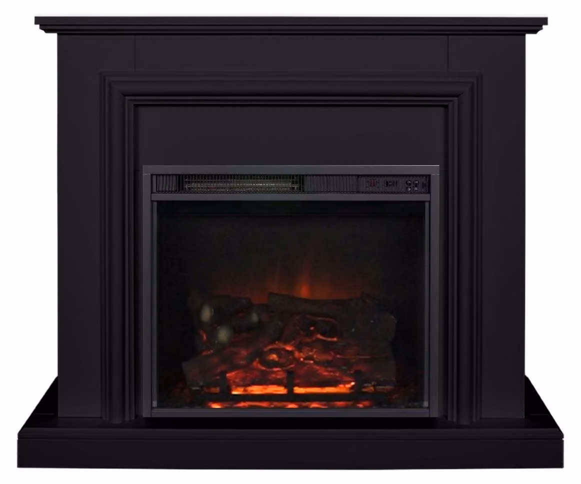 Casa Padrino caminetto elettrico nero stile antico barocco art nouveau 110 x 34 x H 95 cm - caminetto elettrico - caminetto da salotto