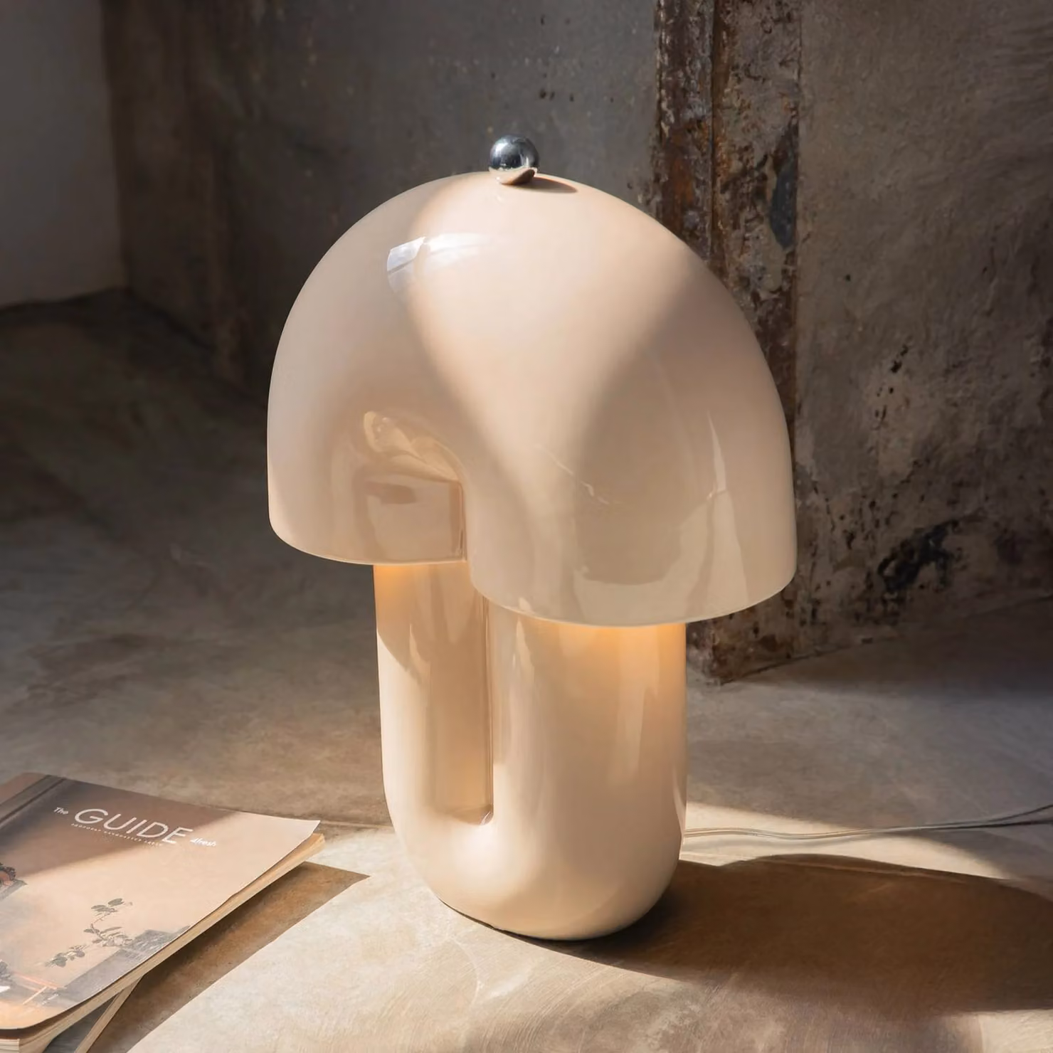 Maytoni Lampada da tavolo a LED Hope, dimmerabile, Crema / Ambra, Soggiorno / Sala da pranzo, Ceramica, Scandinavo, Lampada da tavolo LED