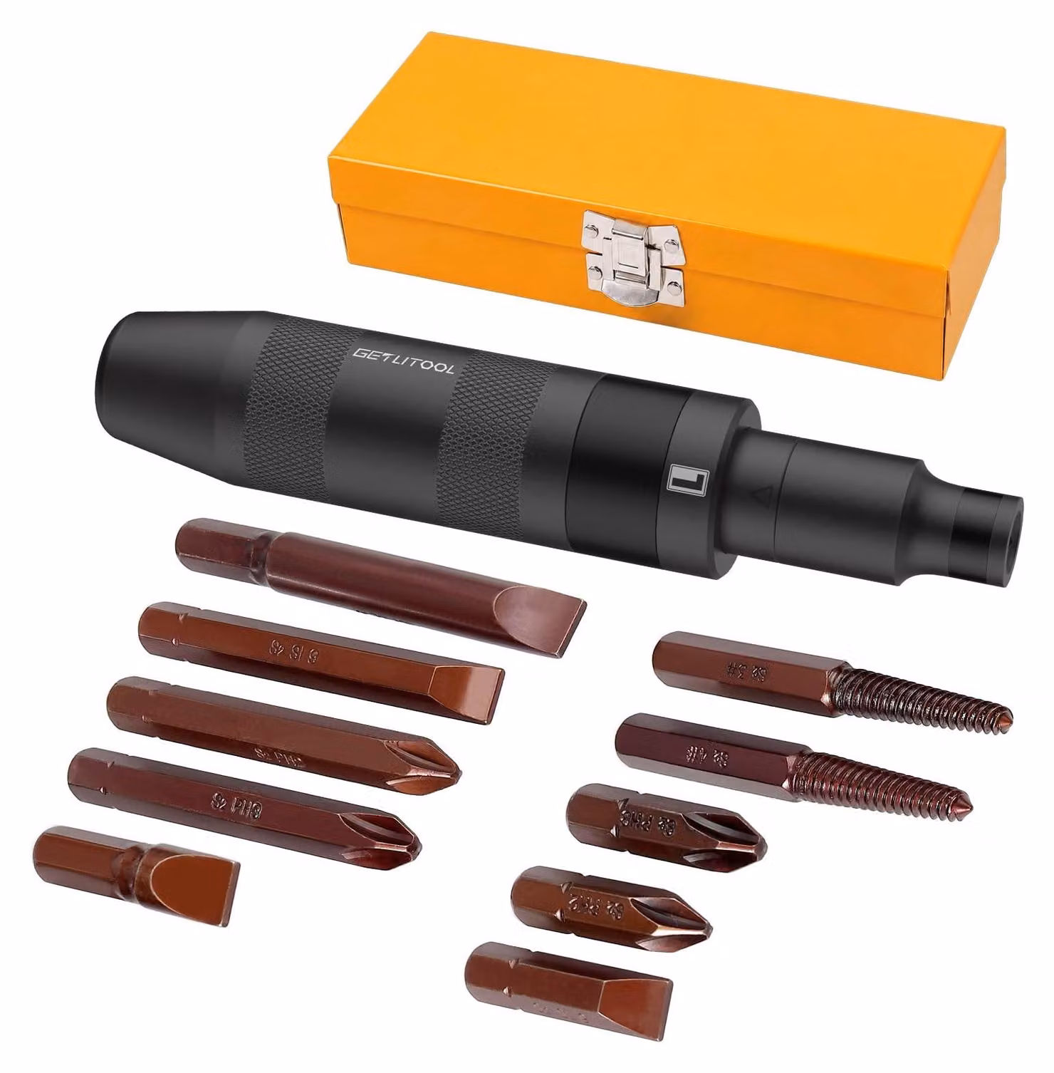 Solidchoice - Set di 12 cacciaviti a percussione con estrattori di viti
